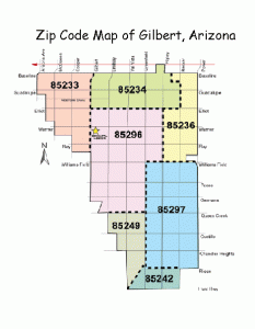 Zip Code Map For Gilbert Arizona